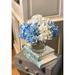 Primrue Assorted Hydrangeas In Glass Vase Silk in Blue/Green/White | 11 H x 11 W x 11 D in | Wayfair D1375FBFE0CB4843AAF0A6A30ED3615A