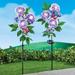 Arlmont & Co. Elienai Peonies 2 Piece Garden Stake Set Metal | 33 H x 28 W x 7 D in | Wayfair 66FCE8A8EA294227B171EA81B00840D6