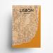 17 Stories Lisbon Portugal City Map - Unframed Graphic Art Set Paper in White | 36 H x 24 W x 0.05 D in | Wayfair D5D8E82A69E6444EA1AE32955068B66E