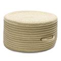 Beachcrest Home™ Senne 20" Wide Round Pouf Ottoman Chenille/Stain Resistant in Orange | 11 H x 20 W x 20 D in | Wayfair