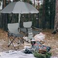 Arlmont & Co. Folding Camping Chair Metal in Gray | 70 H x 61 W x 22 D in | Wayfair 36B1A0D5856F44F9A7D438362F1A2E83