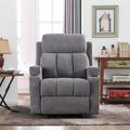 Red Barrel Studio® 33.5" Wide Breathable Manual Massage Recliner - Spacious & Contemporary Scratch/Tear Resistant/Stain Resistant | Wayfair