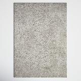 Gray 18 x 18 x 0.5 in Area Rug - Joss & Main Crispin Abstract Silver/Ivory Area Rug Polyester | 18 H x 18 W x 0.5 D in | Wayfair