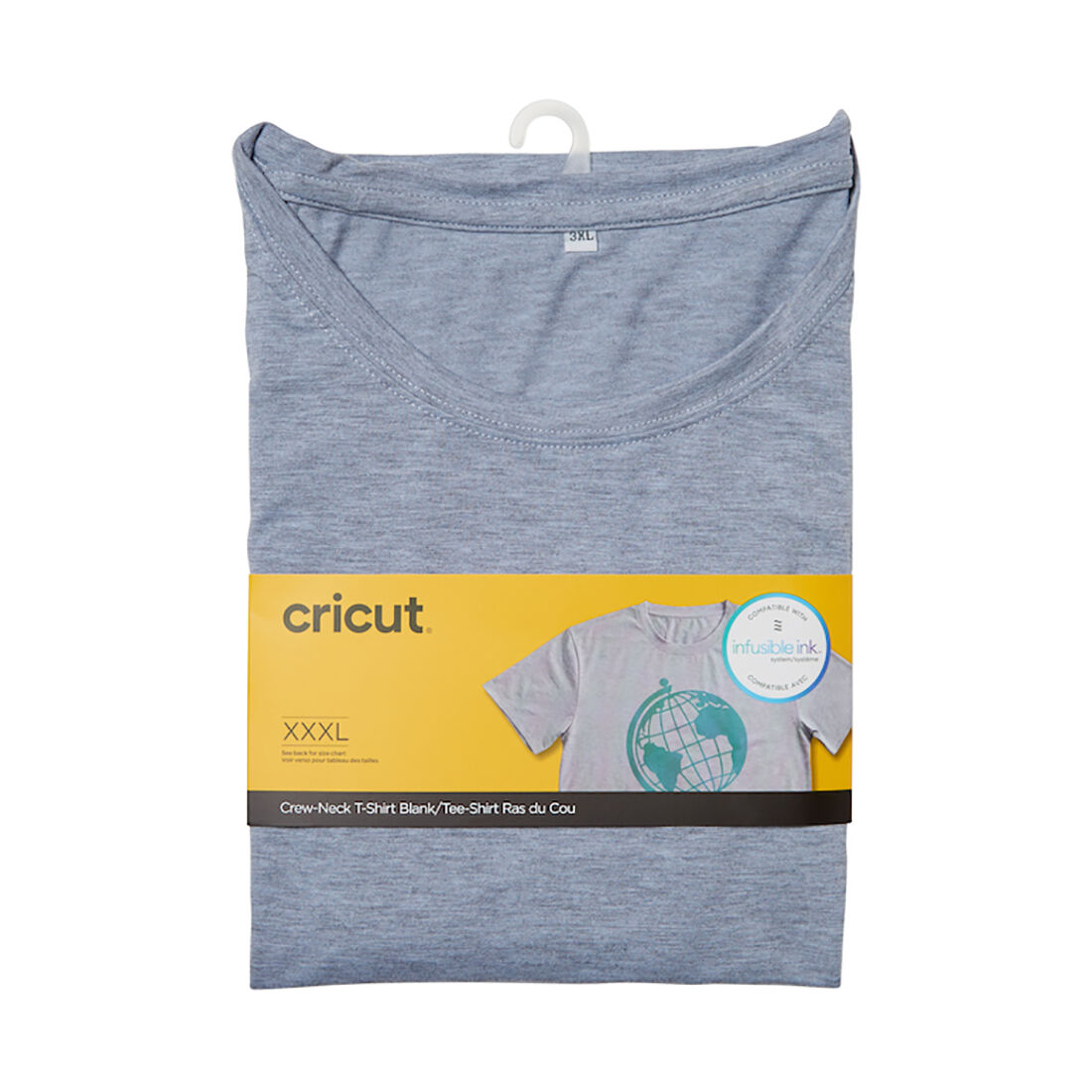 Cricut Unisex T-Shirt Blank | Crew Neck | 3XL | Gray