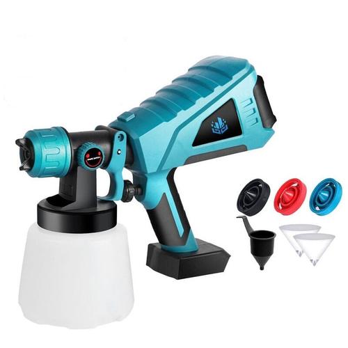 Elektrisches Farbspritzgerät 800w 1000ml – Spritzwerkzeug für makita 18v Onevan Blau mit 1Akku 388vf