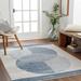 Usra 7'10" x 10' Modern Updated Traditional Farmhouse Harbor Blue White/Natural Gray/Steel/Dark Gray/Multi Brown/Cream/Dark Blue/Light Slate/Denim/Navy Area Rug - Hauteloom