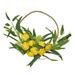 16" Buttercups and Baby's Breath Hoop Wreath by National Tree Company - 16 in