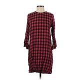 Cloth & Stone Casual Dress: Red Checkered/Gingham Dresses - Women's Size X-Small