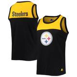 Men's Starter Black/Gold Pittsburgh Steelers Team Touchdown Fashion Tank Top