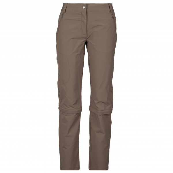 Vaude - Women's Farley Stretch Capri T-Zip Pants III - Zip-Off-Hose Gr 42 - Short braun