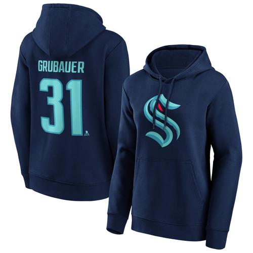 Seattle Kraken Iconic Name & Number Graphic Hoodie - Philipp Grubauer 31 Womens