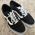 Vans Shoes | Classic Vans Lace Sneakers 7.5 Black | Color: Black | Size: 7.5