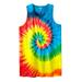 Men's Big & Tall Shrink-Less™ Lightweight Longer-Length Tank by KingSize in Rainbow Tie Dye (Size 5XL) Shirt