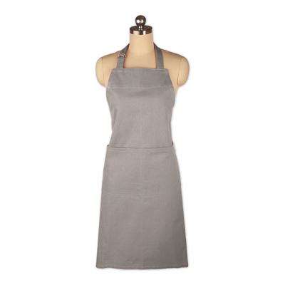 Adjustable Cotton Chef Apron by Mu Kitchen in Gray