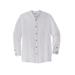 Men's Big & Tall Gauze Mandarin Collar Shirt by KingSize in White (Size XL)