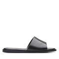 Clarks Women's Karsea Mule Slide Sandal, Black Leather, 6.5 UK