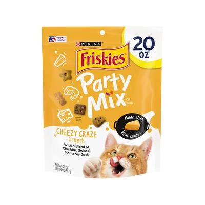 Friskies Party Mix Cheezy Craze Crunch Flavor Crunchy Cat Treats, 20-oz pouch