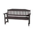 Buyers Choice All Weather Outdoor Bench - Poly Furniture Garden Bench w/ Back Plastic in Brown | 36 H x 63 W x 19 D in | Wayfair 711-bench5.brown