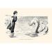 Buyenlarge 'No Wonder The Sea Serpent Frequents our Coast' by Charles Dana Gibson Painting Print in Black/White | 20 H x 30 W x 1.5 D in | Wayfair