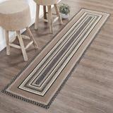 Brown/Gray 96 x 24 x 0.25 in Area Rug - Bayou Breeze Sawyer Mill Charcoal Creme Jute Rug W/Pad Cotton/Jute & Sisal | 96 H x 24 W x 0.25 D in | Wayfair