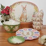 Certified International Easter Garden 3-D Deviled Egg Plate All /Earthenware/Stoneware in Blue/Pink/White | 1.25 H x 12.25 W x 12.25 D in | Wayfair