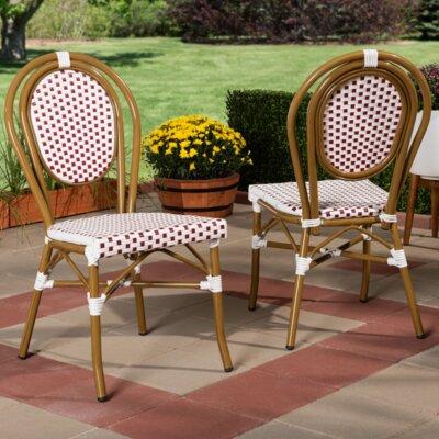 Bistro Stackable Dining Chair Set, Wayfair Outdoor Wicker Dining Chairs