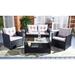 Brayden Studio® Anyuta 4 Piece Rattan Sofa Seating Group w/ Cushions Synthetic Wicker/All - Weather Wicker/Wicker/Rattan | Outdoor Furniture | Wayfair