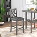 Gracie Oaks Farmhouse 2 Piece, Padded Counter Height, Kitchen Dining Chairs, w/ Cross Back, For Small Places, Gray Wood/Upholstered | Wayfair