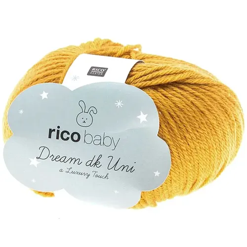 Rico Design Baby Dream dk - 09 senf, Babywolle, 50g gelb