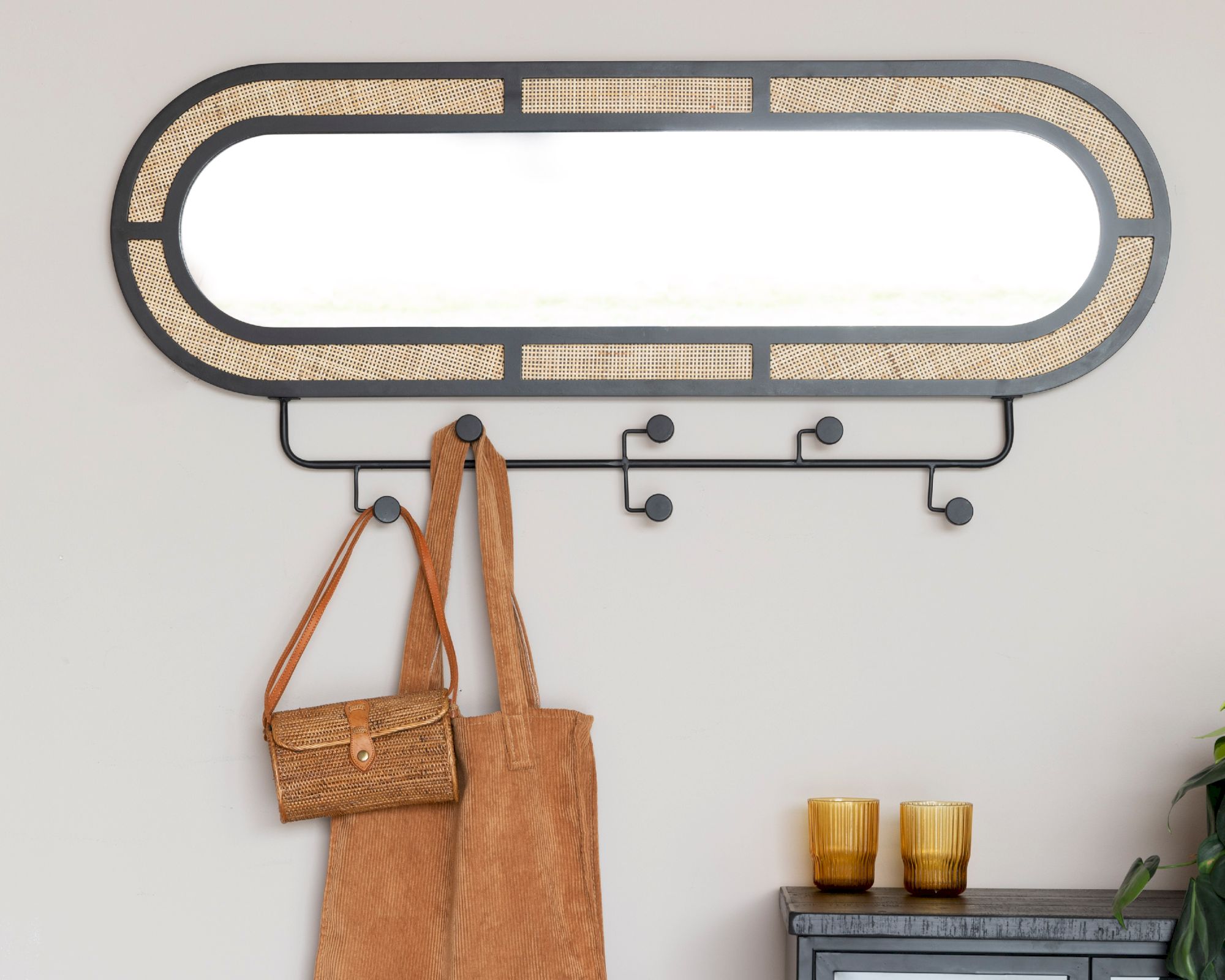 designline »Aida« Spiegel-Garderobe schwarz