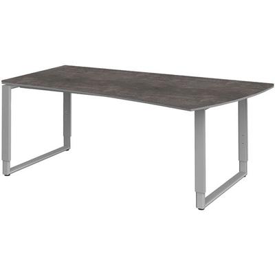röhr Schreibtisch mit Freiformplatte »Objekt Plus« rechtsläufig grau, 180x82x820 cm Image