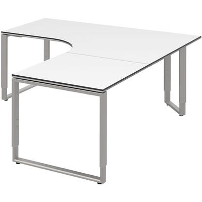 röhr Winkel-Schreibtisch »Objekt Plus« 90° Winkel rechts weiß, 180x82x820 cm Image