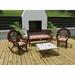 Teal Stripe Tufted Outdoor Wicker Cushion Set for Bench and 2 Seats - 18'' L x 44'' W x 4'' H