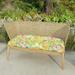 44" x 18" Multicolor Stripe Tufted Contoured Outdoor Wicker Bench Cushion - 18'' L x 44'' W x 4'' H