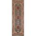 Geometric Oriental Heriz Wool Runner Rug Hand-knotted Hallway Carpet - 2'6" x 8'2"