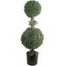 33in UV Rated Boxwood Double Ball Topiary - Indoor/Outdoor Decor - 33 Inches
