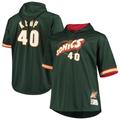 "Chandail à capuchon à manches courtes Mitchell & Ness Shawn Kemp Seattle SuperSonics Tailles Big & Tall nom et numéro vert/rouge - Homme Taille: 4XB"