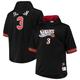 "Men's Mitchell & Ness Allen Iverson Black/Red Philadelphia 76ers Big Tall Name Number Short Sleeve Hoodie"