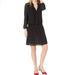 J. Crew Dresses | J.Crew Mercantile Long Sleeve Dress Tie Front Black Sz Xs | Color: Black | Size: Xs