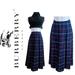 Burberry Skirts | Burberry's Vintage Navy Blue Wool Pleated Plaid Skirt Size 6 | Color: Blue/Red | Size: 6