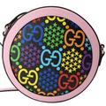 Gucci Bags | Gucci Gg Psychedelic Round Leather Crossbody Bag | Color: Pink | Size: Os