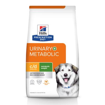 Hill's Prescription Diet c/d Multicare Urinary + Metabolic Weight Chicken Flavor Dry Dog Food, 24.5 lbs.