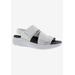 Wide Width Women's Sutton Sandal by Drew in White Silver Combo (Size 7 W)