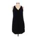 Old Navy Casual Dress - Shift V Neck Sleeveless: Black Print Dresses - Women's Size X-Small