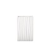 Urban Trends Rectangle Tall Vase w/ Embossed Seamless Wave Column Pattern Design Body SM Matte Finish White in Blue/White | Wayfair 11086