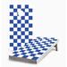 Skip's Garage Royal Checkered Corn Hole Board Set Solid Wood in Blue/Brown/White | 12 H x 24 W x 48 D in | Wayfair SKP-CHWWC-164-1