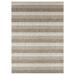 Gray/White 122 x 94.8 x 0.4 in Area Rug - Nicole Miller New York Patio Country Charlotte Modern Striped Indoor/Outdoor Area Rug, Taupe/Ivory | Wayfair