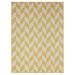 White 110 x 78 x 0.4 in Indoor/Outdoor Area Rug - NICOLE MILLER NEW YORK Patio Country Calla Herringbone Indoor/Outdoor Area Rug, Yellow/Cream | Wayfair