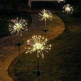 Solarek 2 Piece LED Sparkler Lights Outdoor Fireworks LED Lights Solar Landscape Lights Metal | 33.07 H x 10.62 W x 10.62 D in | Wayfair