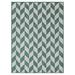 Green 86.61 x 62.99 x 0.4 in Indoor/Outdoor Area Rug - NICOLE MILLER NEW YORK Patio Country Calla Herringbone Indoor/Outdoor Area Rug/Cream | Wayfair